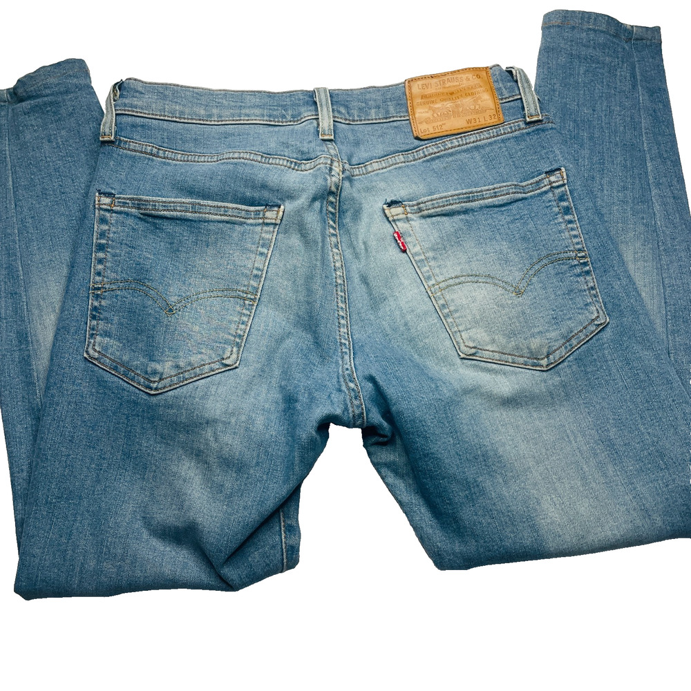 Levi's 512 Slim Taper Jeans Men 31x32 Light Wash Stretch Denim